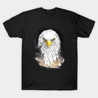 Eagle Wild Animal Nature Watercolor Art Painting T-Shirt